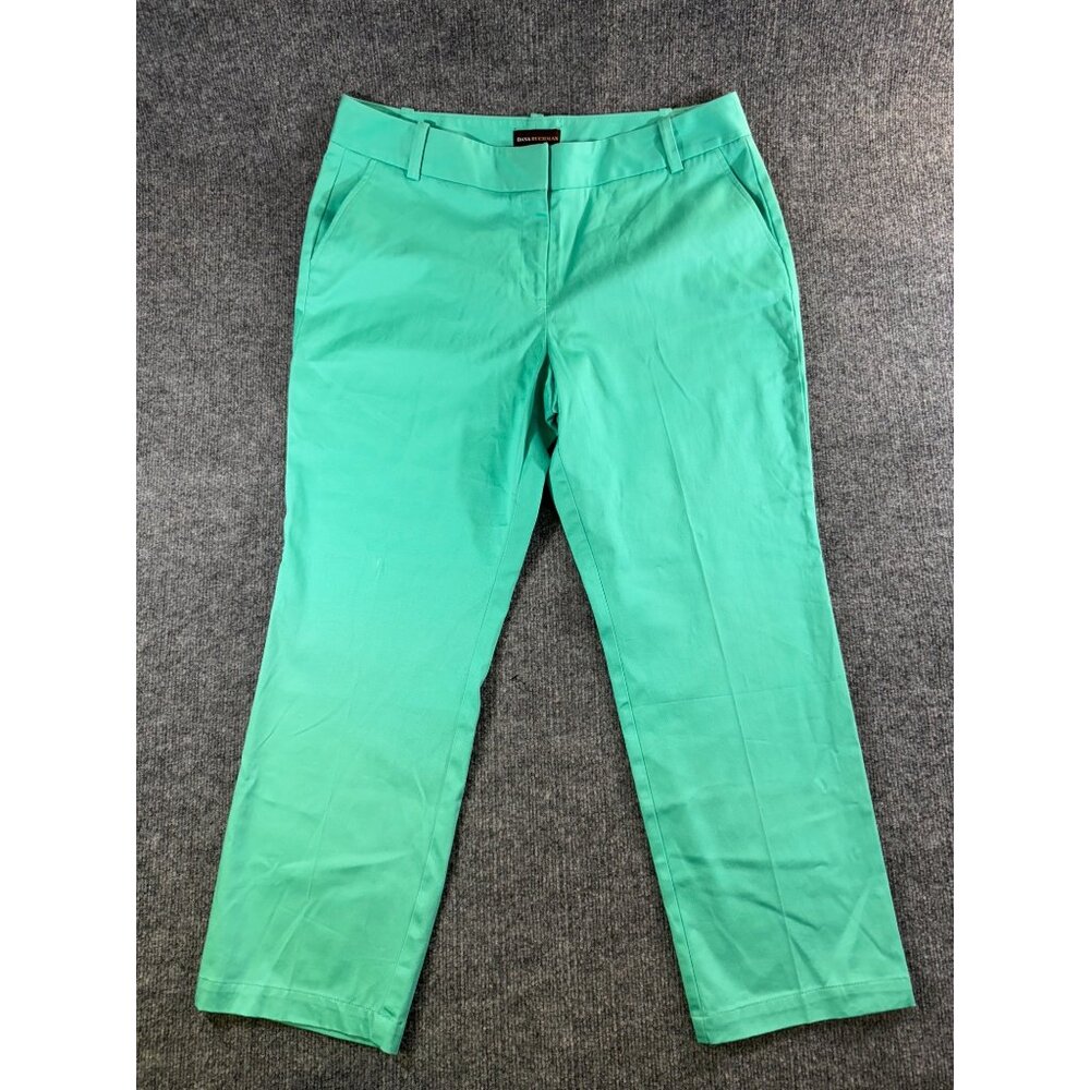 Dana Buchman Womens Turquoise green Pants Size 16 Straight-Leg Mid-Rise